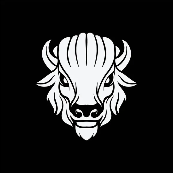 Vektorillustration Eines Bisons Animal Head Design Für Logo Und Shirt — Stockvektor