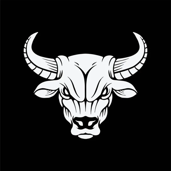 Vector Illustration Bull Animal Head Design Logo Shirt Design — Stock Vector