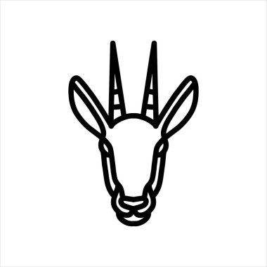 Ceylan vektör çizgisi, hayvan simgesi, vektör çizgisi sanatı, hayvan kafası, hayvan illüstrasyonu, doğa simgeleri, logo tasarımı simgesi