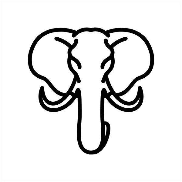 ilustração em vetor de elefante fofo animal isolado em estilo