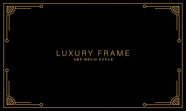 Art Deco Gouden Frames Achtergrond Vector Illustratie Voor Design Element — Stockvector