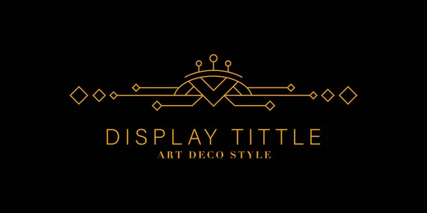 Art Deco Vintage Voor Copyspace Stijlvolle Illustratie Ornament Voor Tekst — Stockvector