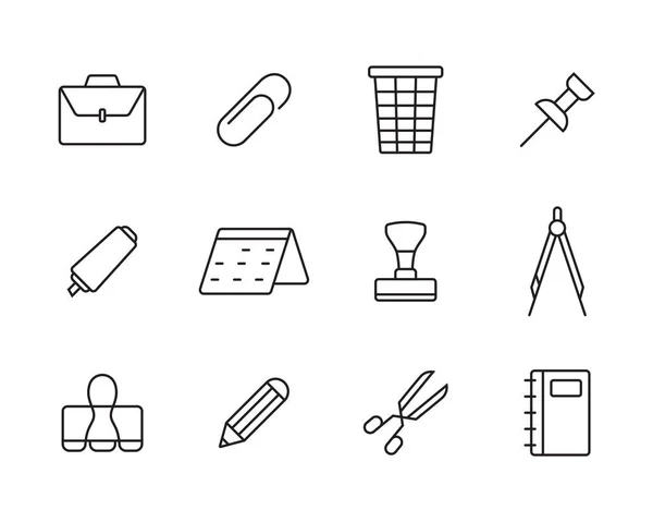 Set Office Icon Vector Illustration Design — Archivo Imágenes Vectoriales