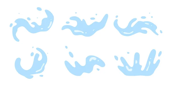 Set Ripples Water Hand Drawn Vector Illustration Design — Stock Vector