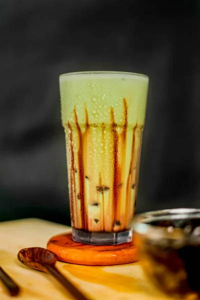 Bubble Milk Tea. A fresh milk with sugar syrup. fresh drinks for the cafe menu