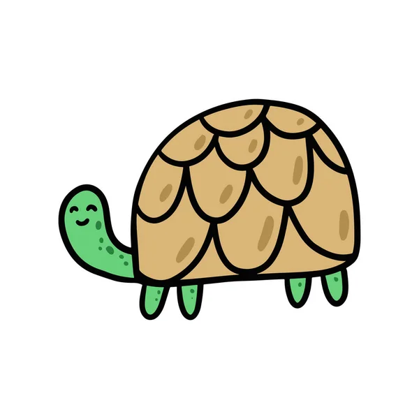 Schildkröten Von Hand Gezeichnet Einfache Und Niedliche Illustrationen Vektordesign — Stockvektor