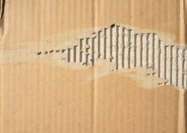 Doku arkaplanı için sökülmüş karton. Kağıt yüzeyler tasarım şablonları için dağınık bir şekilde yırtılmış