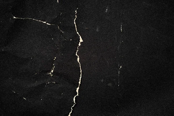 Смятая Черная Бумага Подробной Текстурой Закрыть Бумагу Белыми Трещинами Грубая — стоковое фото