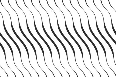 Dalgalarla kusursuz bir zemin. Siyah eğri çizgiler. Dalgalı resimleme.