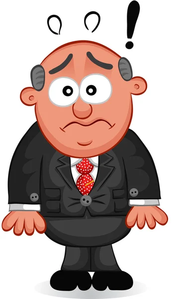 Boss Man Looking Shocked and Surprised. — Stock Vector