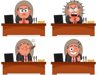 Patron Masasının Arkasında Oturuyor