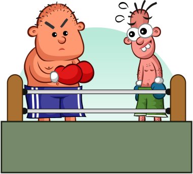 Komik Boks Maç Karikatür