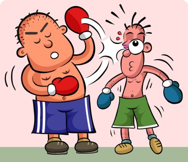 Komik Boks Maç Karikatür