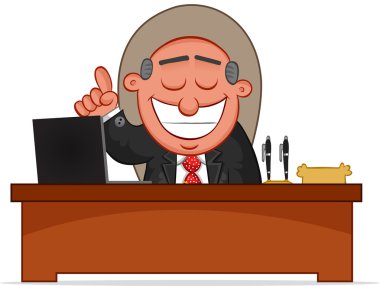 Bir Fikir ile Karikatür Boss Man