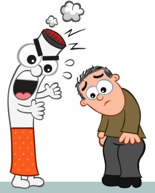 Kızgın Sigara ve Adam.