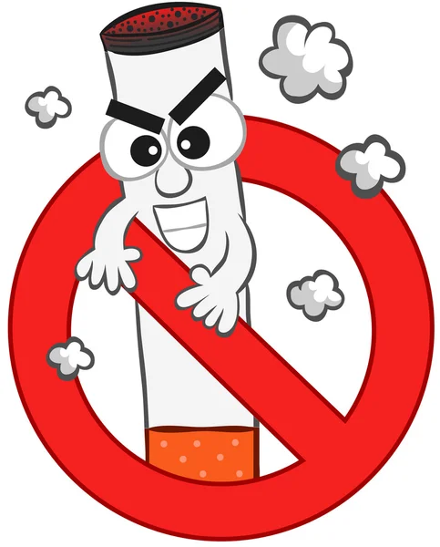 禁烟 - 禁止吸烟 — 图库矢量图片