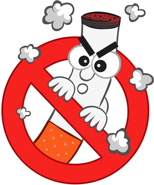 Prohibición de fumar - No fumar — Vector de stock