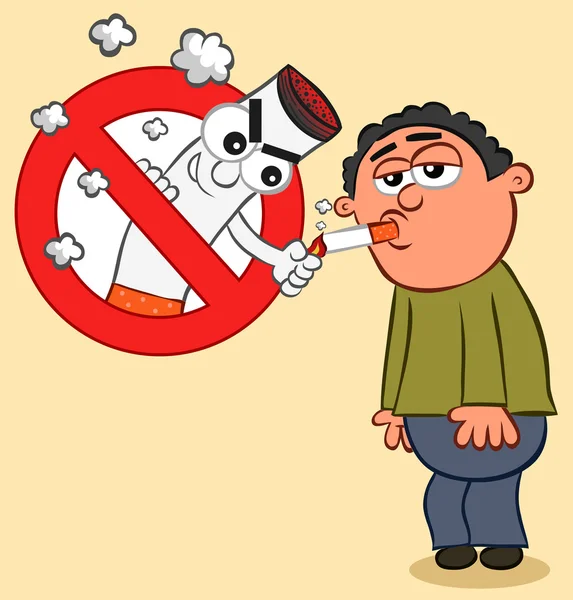 Dohányzás tilalom-nemdohányzó — Stock Vector