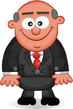 iş karikatür - patron gülümseme