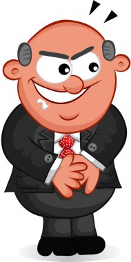 iş karikatür - boss man sinsi arıyorum