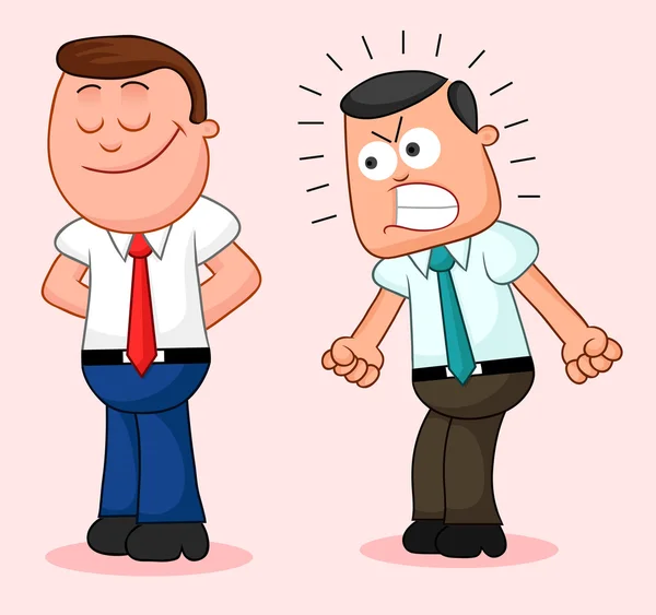 Bunlardan biri mutlu ve diğer öfkeli.