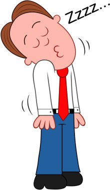 karikatür işadamı uyku.