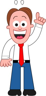 karikatür işadamı bir fikir.