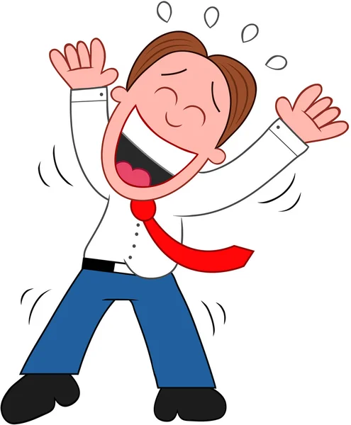 gülüyor karikatür işadamı.