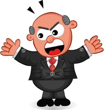 Patron adam bağırıyor