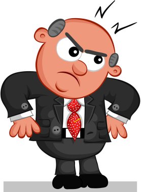 Patron adam kızgın