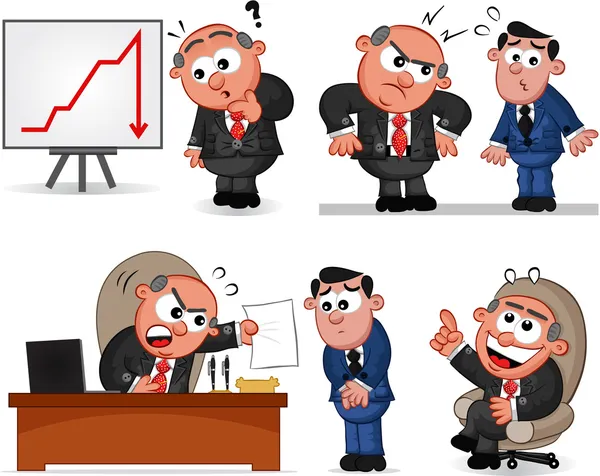 Boss Man Set 10 — Stock Vector