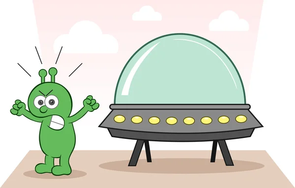Alien Angry With Spaceship