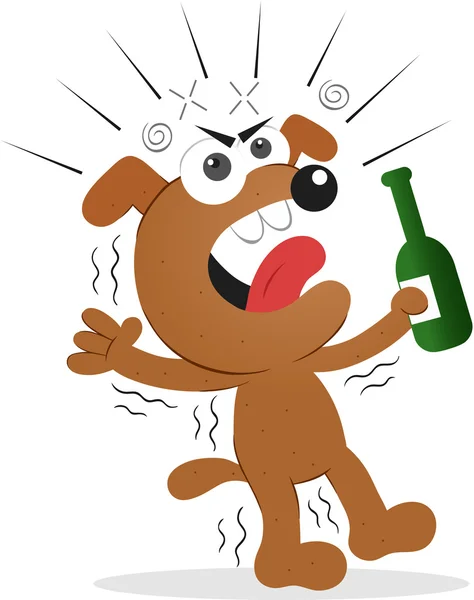 Pijany pies — Wektor stockowy
