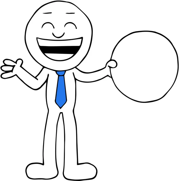 Homme d'affaires avec cercle — Image vectorielle
