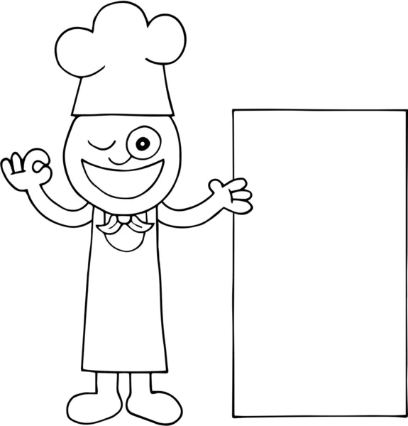 Chef Winking et Gesturing — Image vectorielle