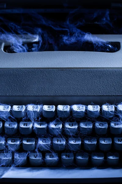 Typewriter with Spider Web — Stock Photo, Image