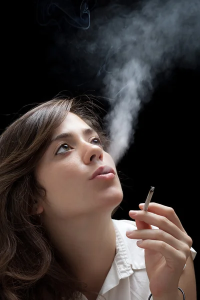 Smoking Woman — Stock Photo, Image