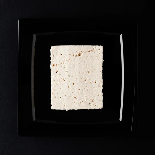 Tofu on Black — Stock Photo, Image