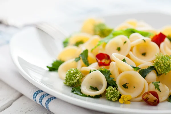 Orecchiette with Cime di Rapa — Stock Photo, Image