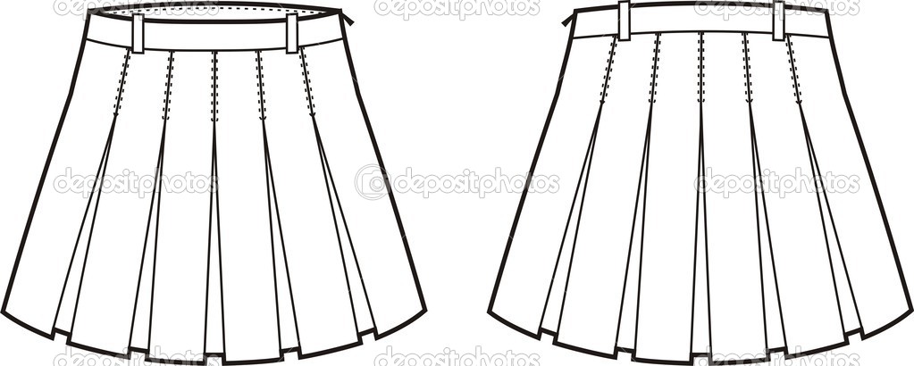 Pictures: pleated skirt | Pleated skirt — Stock Vector © pushinka11 ...