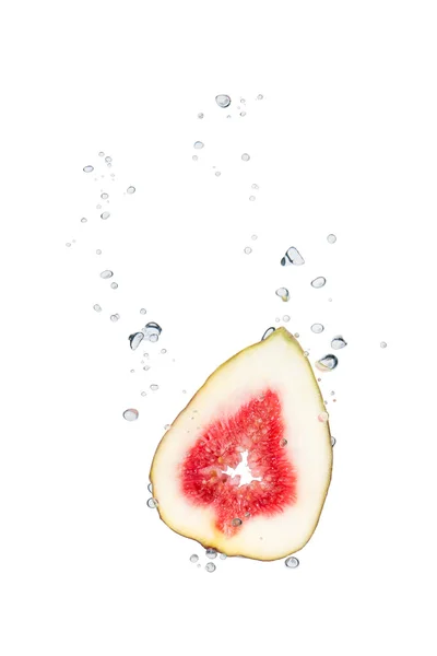 Fig in water with air bubbles — Stock Photo, Image