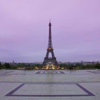 Eiffel Tower in sunrise at Trocadero, Paris clipart