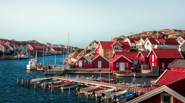 Harbor Coast Village Kyrkesund Archipelago Island Tjoern West Coast Sweden — Stockfoto