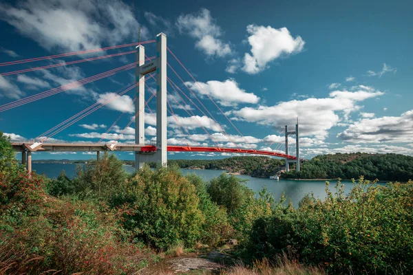 Tjoernbron Bridge Archipelago Island Tjoern West Coast Sweden Sunshine Day — Stock Fotó