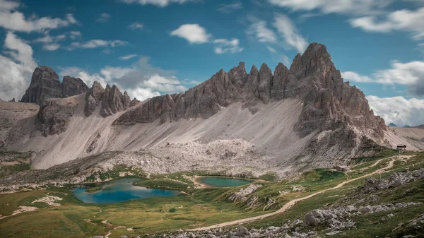 Lagos Lago Dei Piani Con Montañas Paternkofel Los Alpes Dolomitas —  Fotos de Stock