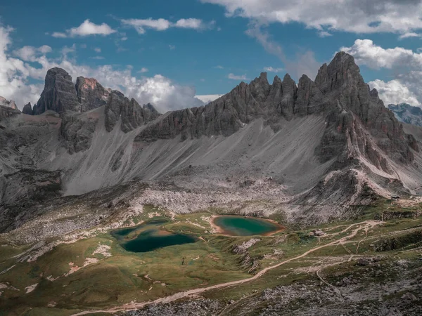 Pianissee Mit Paternkofel Den Dolomiten Südtirol Sommer Mit Blauem Himmel — Stockfoto