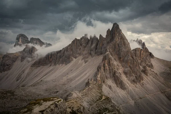 Paternkofel Mountains Dolomite Alps South Tyrol Summer Dark Clouds Sky — Stock Photo, Image