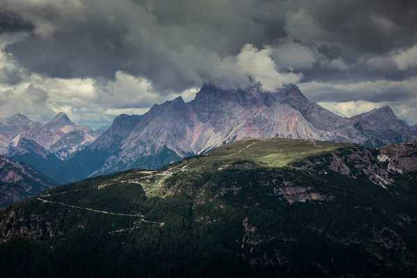 Rifugio Angelo Bosi Monte Piana Com Montanhas Dos Alpes Dolomitas — Fotografia de Stock