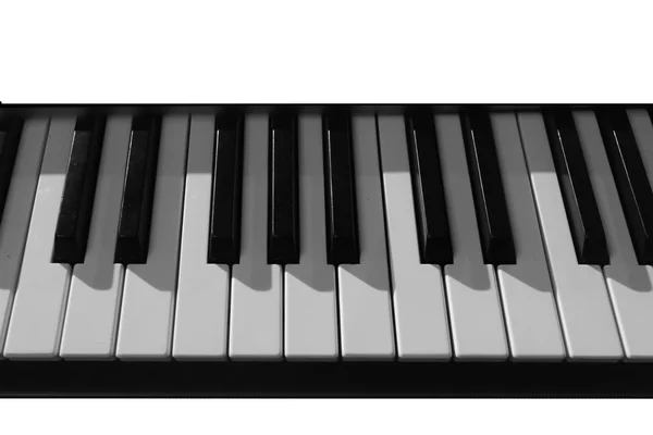 Zongora billentyűk fekete-fehér — Stock Fotó