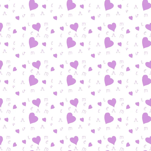 Seamless hearts pattern. Vector repeating texture. — Stock Vector